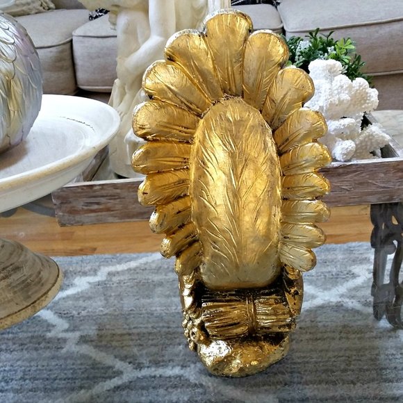 NEW! BOHO Farmhouse GOLD FALL TURKEY DECOR - Picture 3 of 4